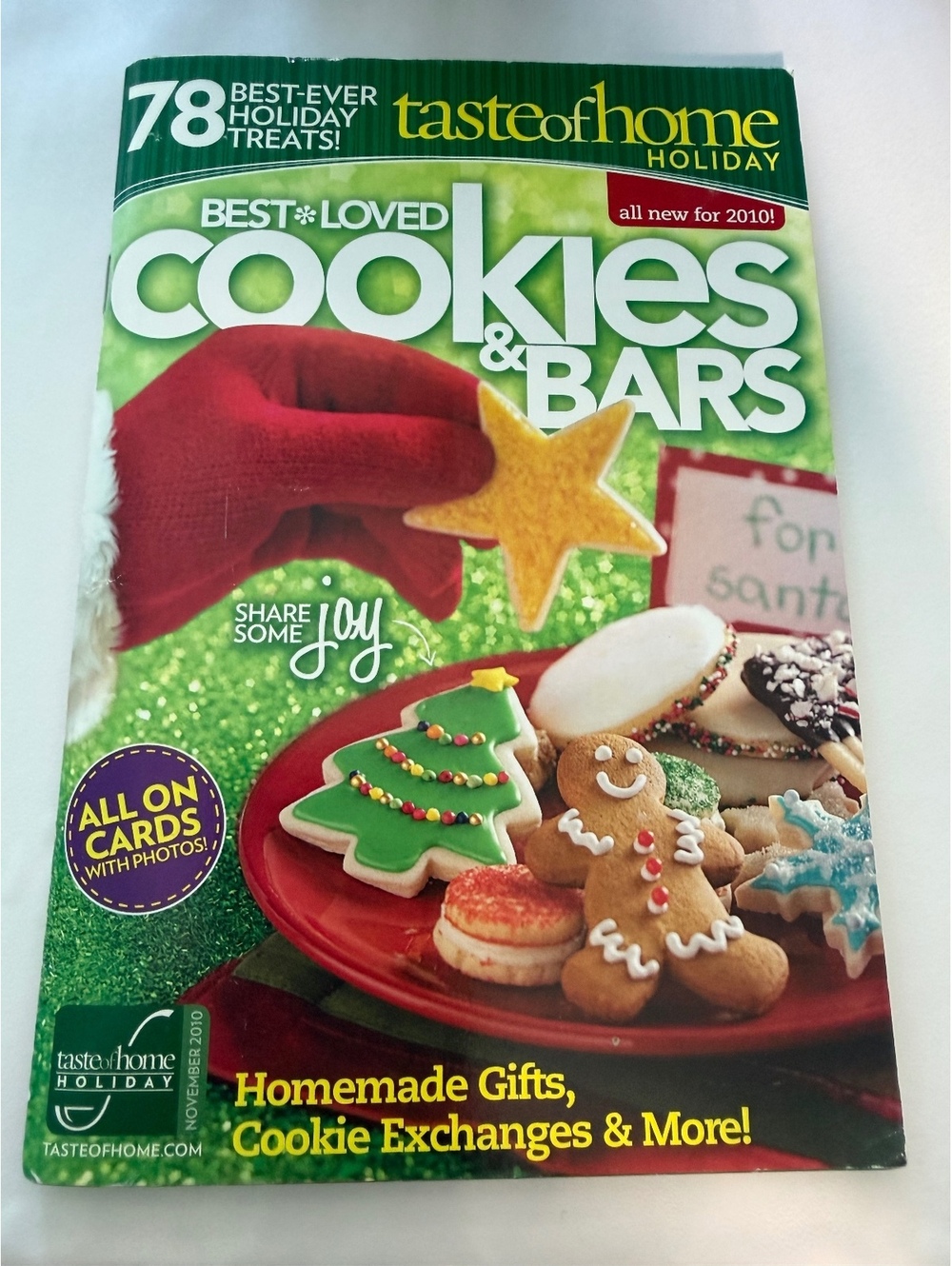 Taste of Home Holiday Best Loved Cookies & Bars Magazine 2010